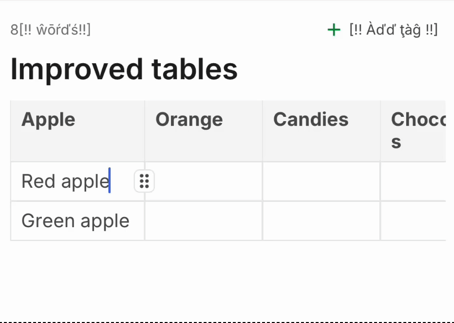 v3.3.19 table improvements